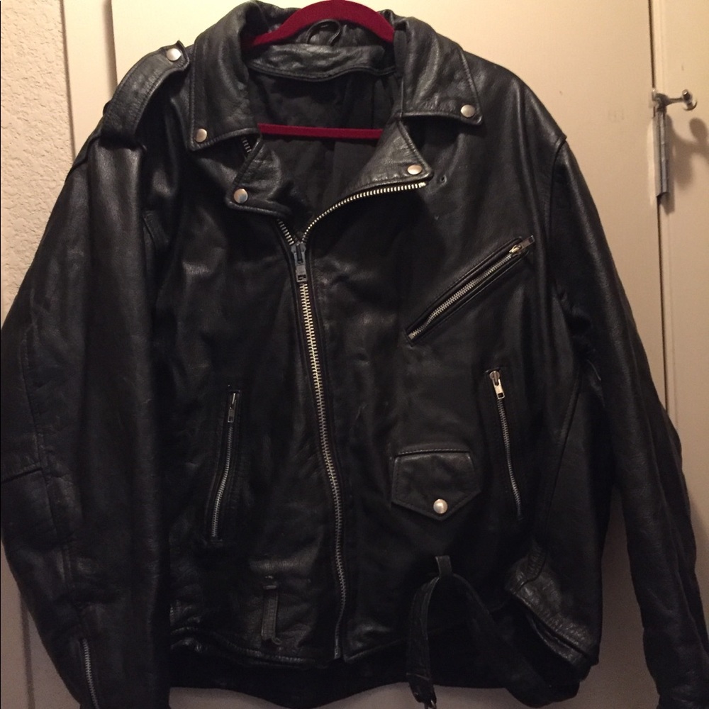 Black Leather Motorcycle Jacket